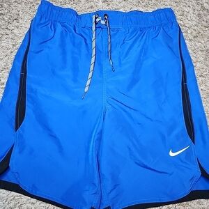 Nike Swim Trunks Mens Medium Blue Black White Shorts 717384-425